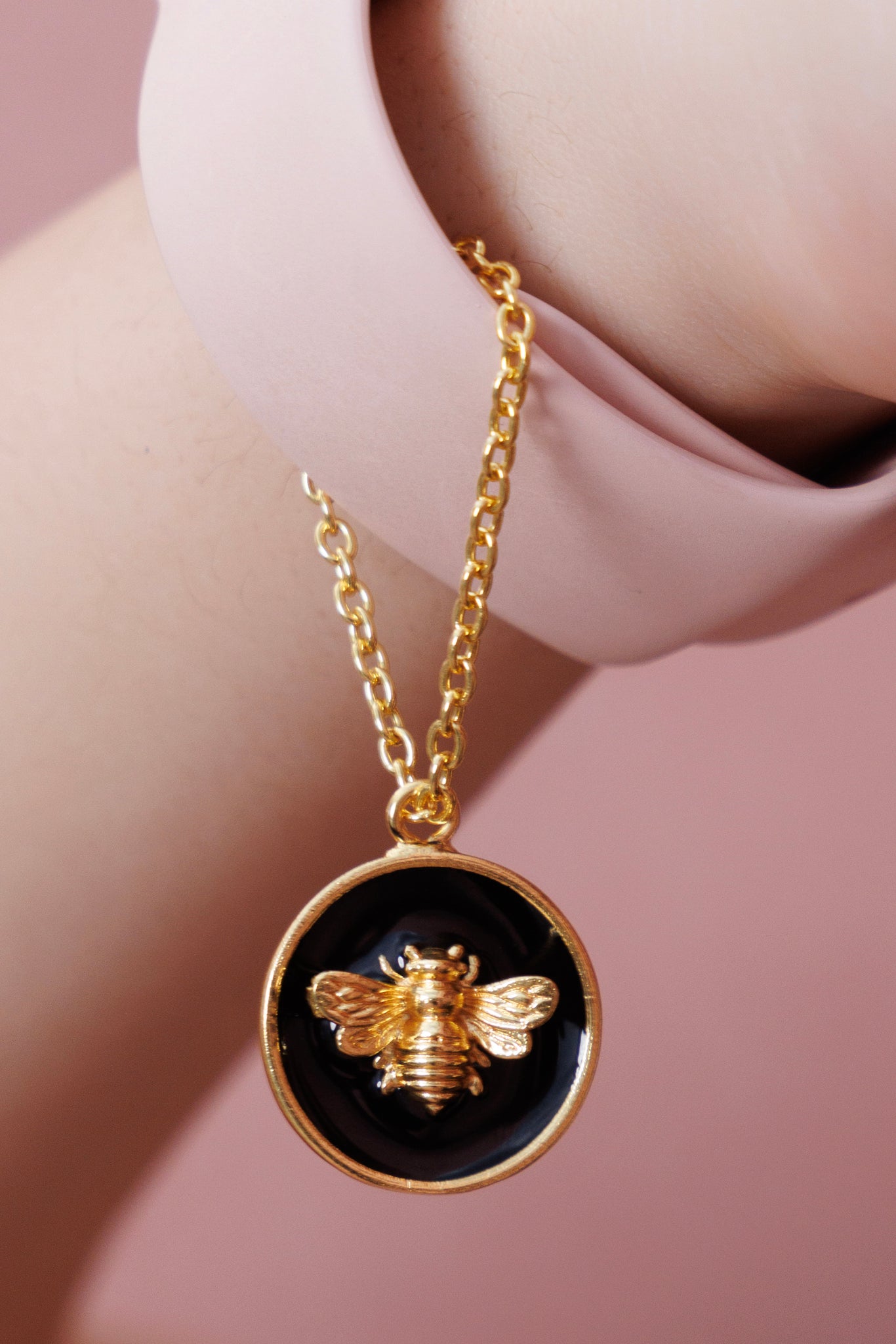 Obsidian Bee Watch Charm