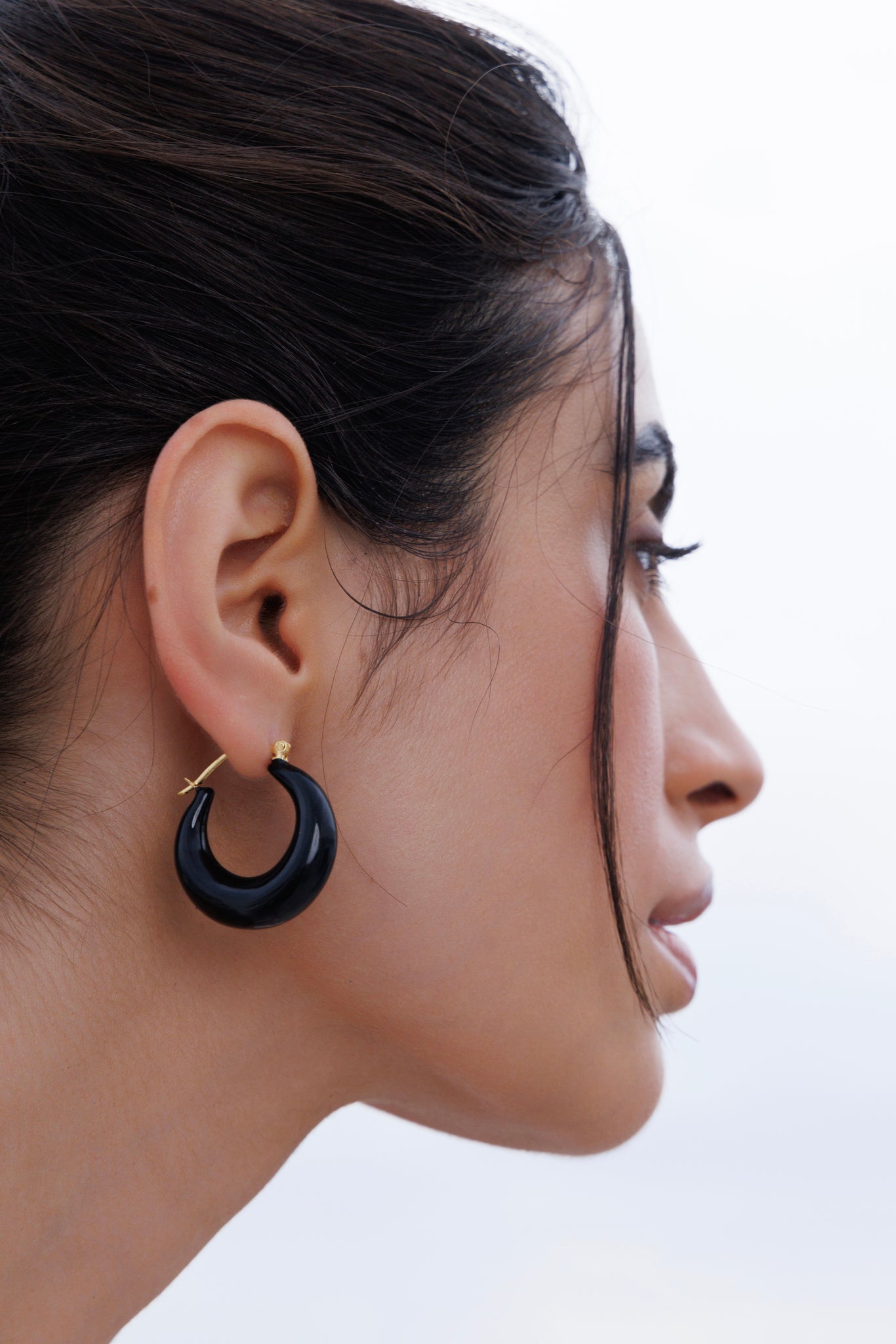 Noir Orb Hoops