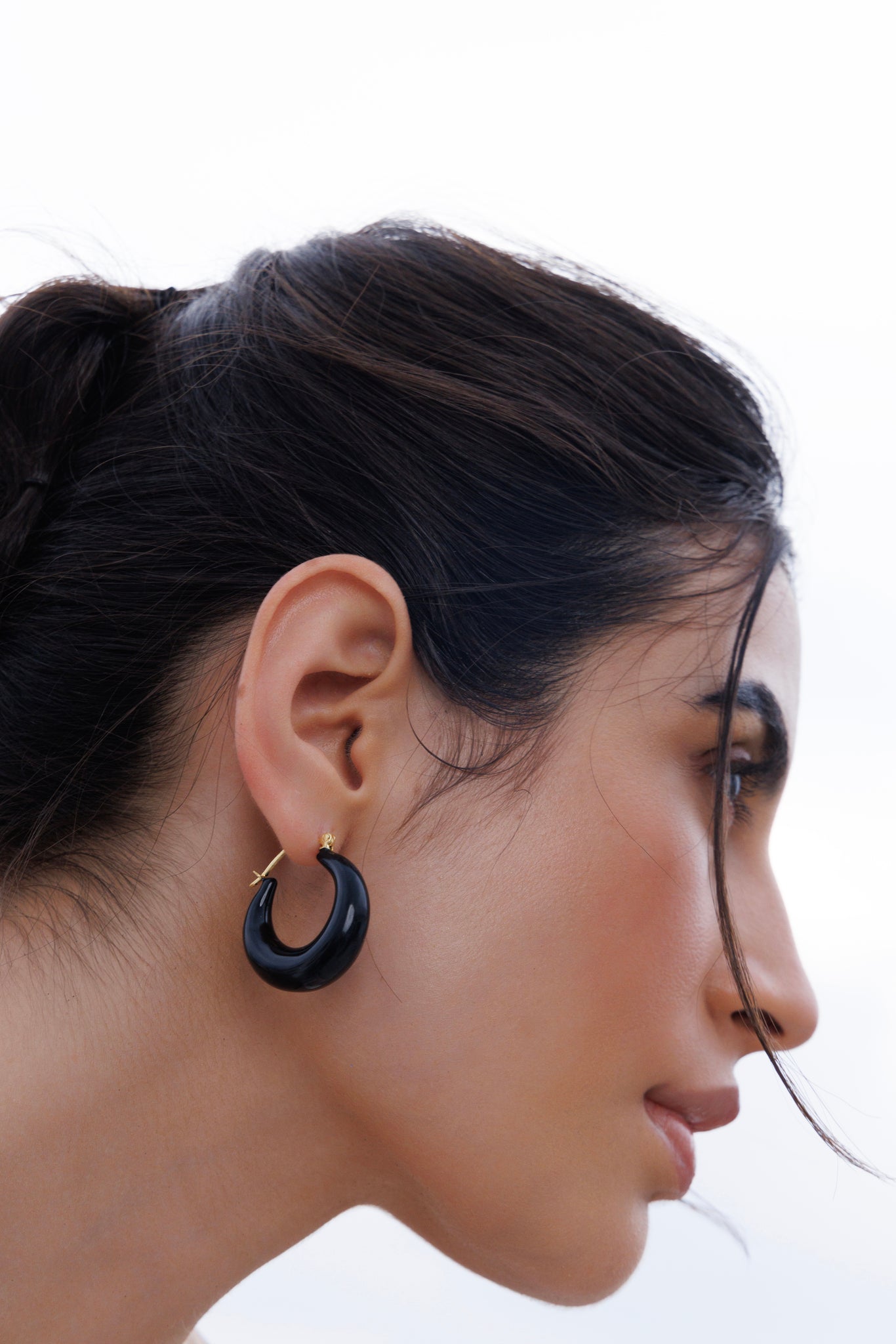 Noir Orb Hoops