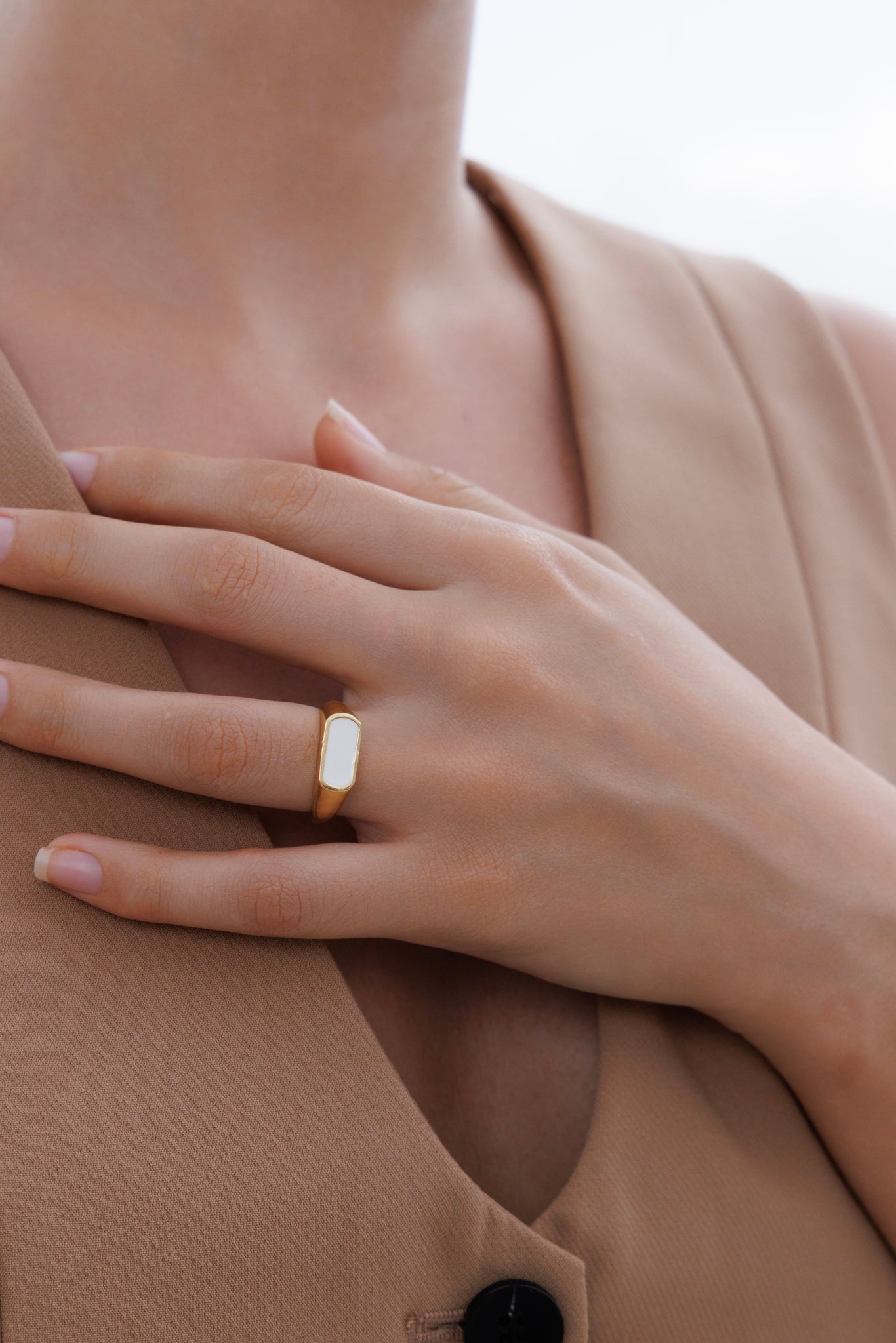 Ivory Oblong Ring