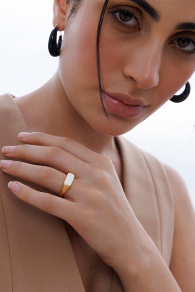 Ivory Oblong Ring