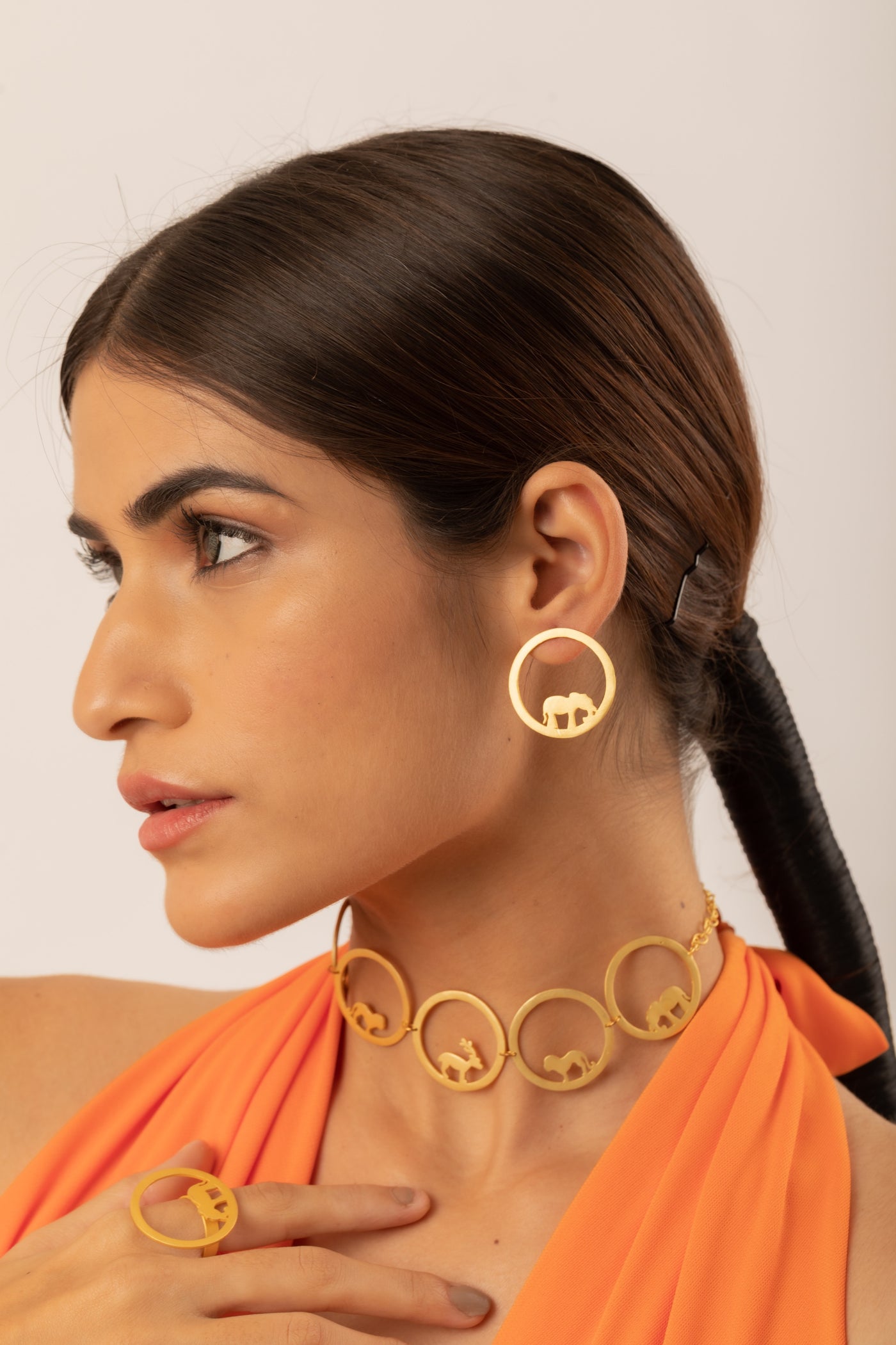 Belle Elephant Hoop Earrings