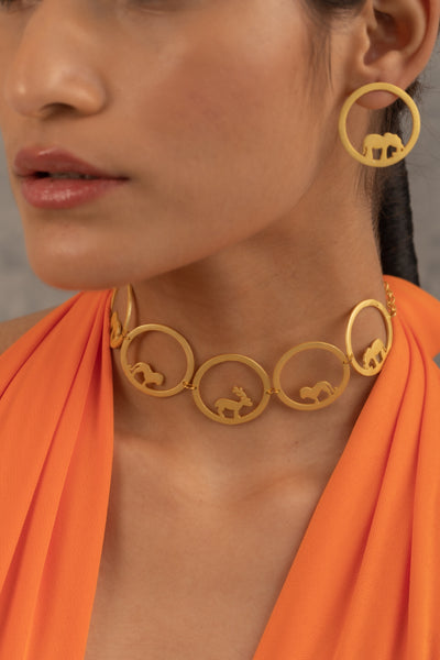 Belle Elephant Hoop Earrings