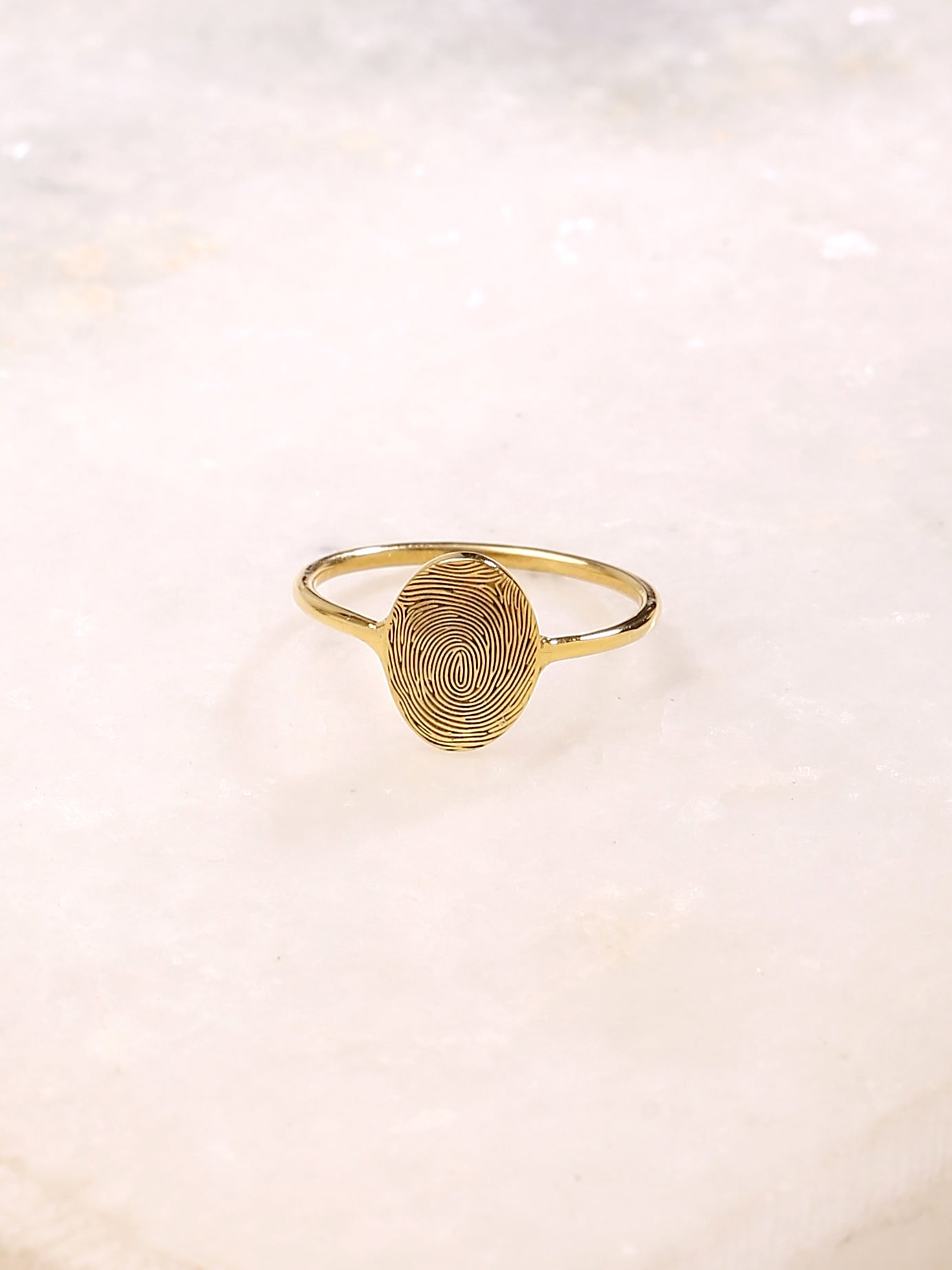 Oval Fingerprint Ring