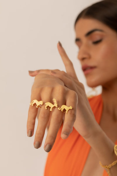 Belle Animal Double Ring