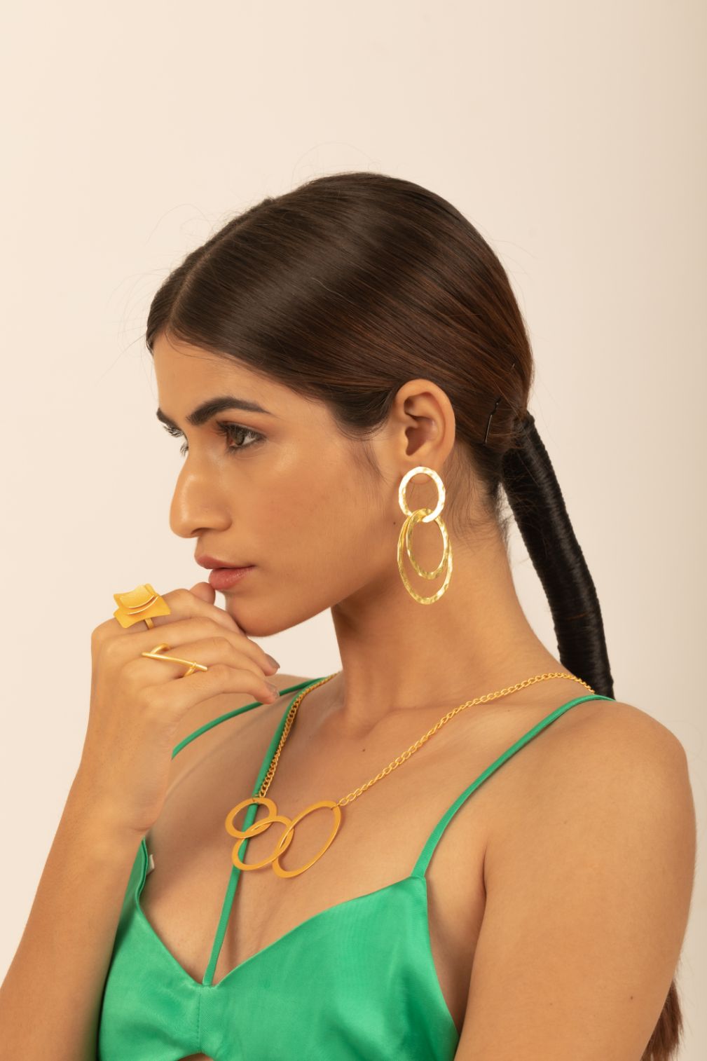 Belle Interlocked Hoops Earrings