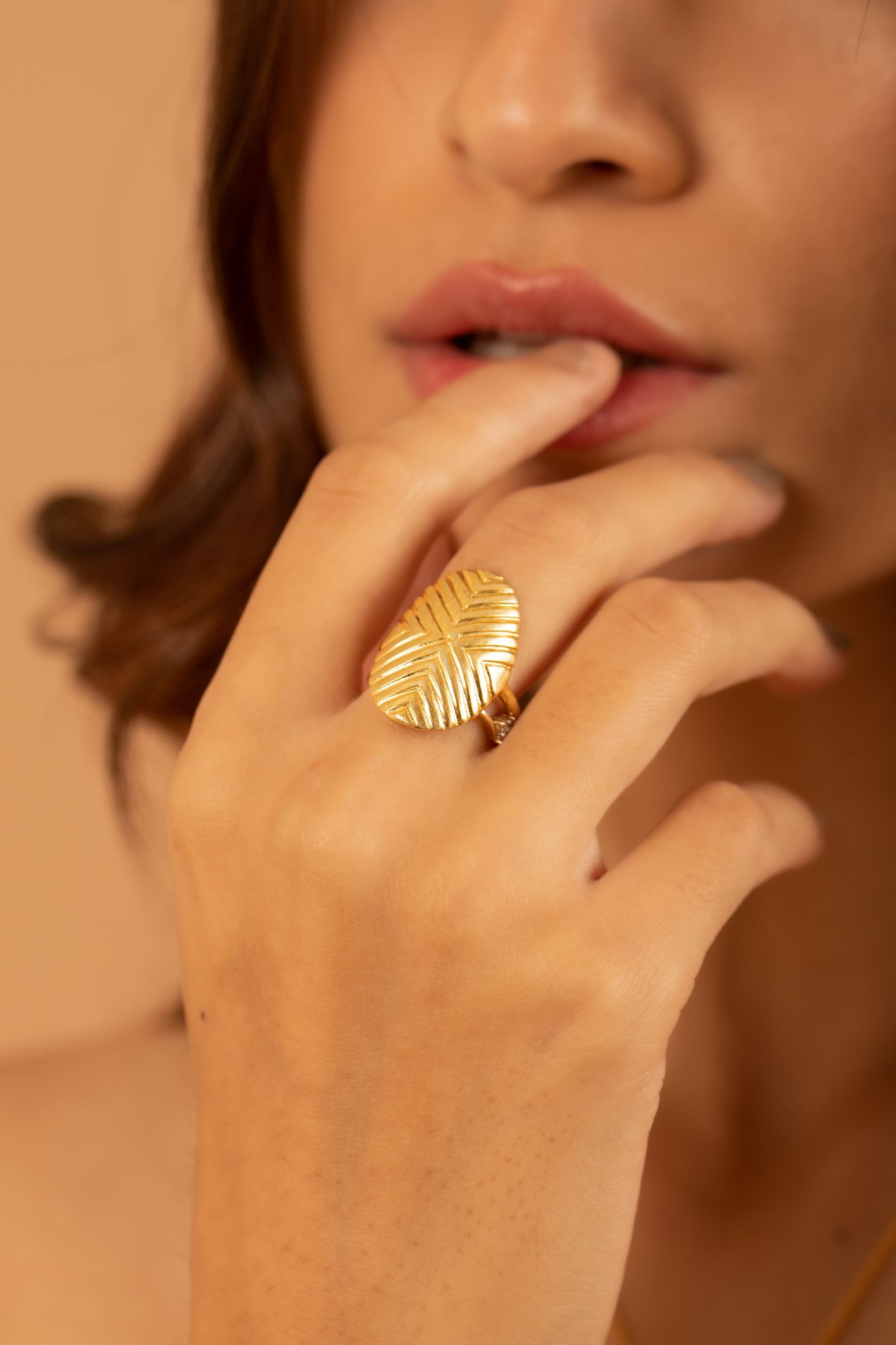 Belle Kalkan Textured Ring