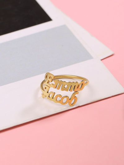 Personalised Cutout Style Name Ring