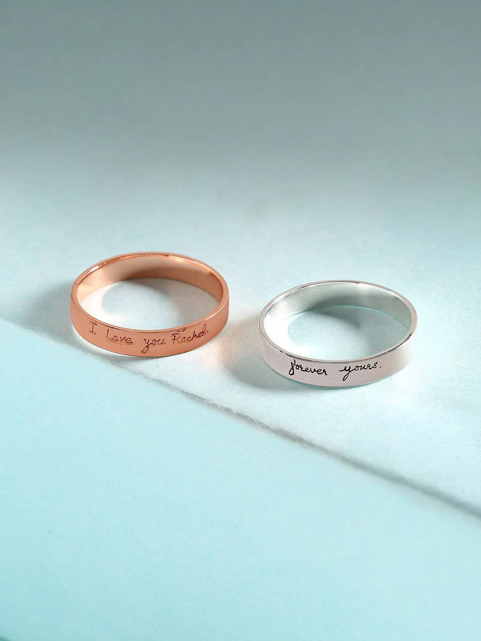 Engraved Handwritten Text Personalised Ring