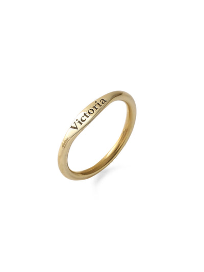 Custom Name Gold Ring