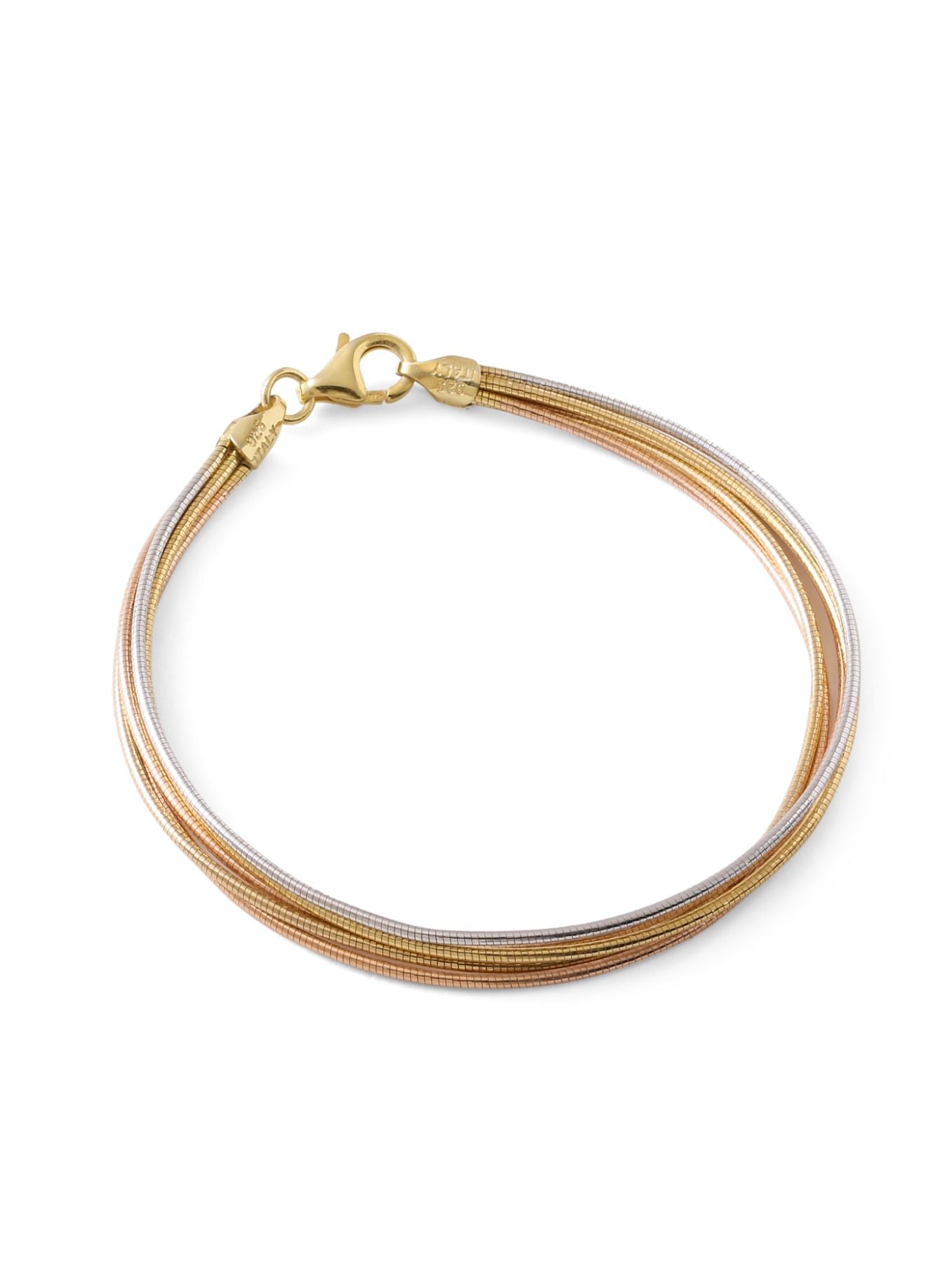 Thin 925 Sterling Silver Gold Bracelet