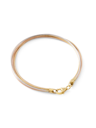 Thin 925 Sterling Silver Gold Bracelet