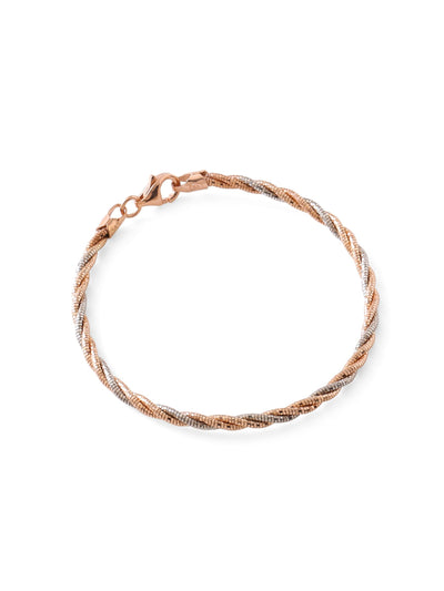 Rosegold Twisted Bracelet in 925 Sterling Silver