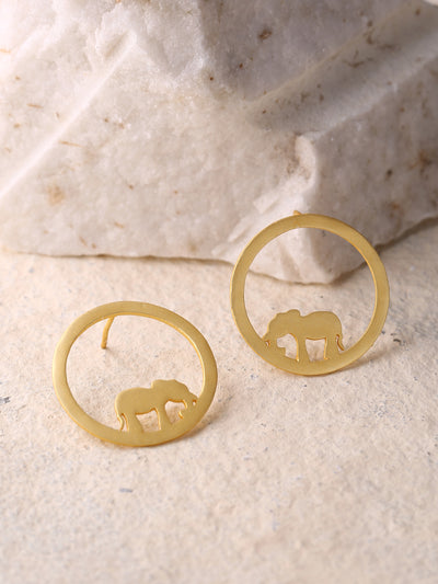 Belle Elephant Hoop Earrings