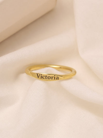 Custom Name Gold Ring