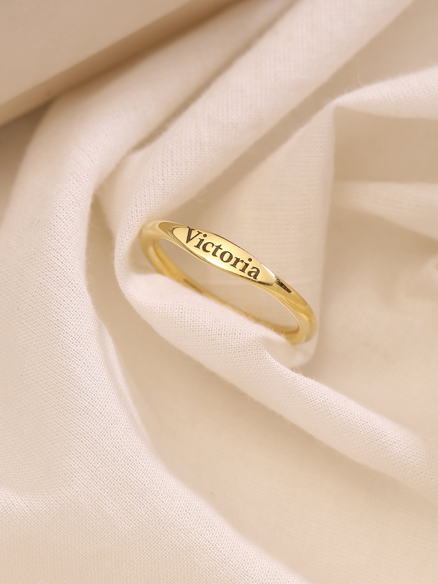 Custom Name Gold Ring