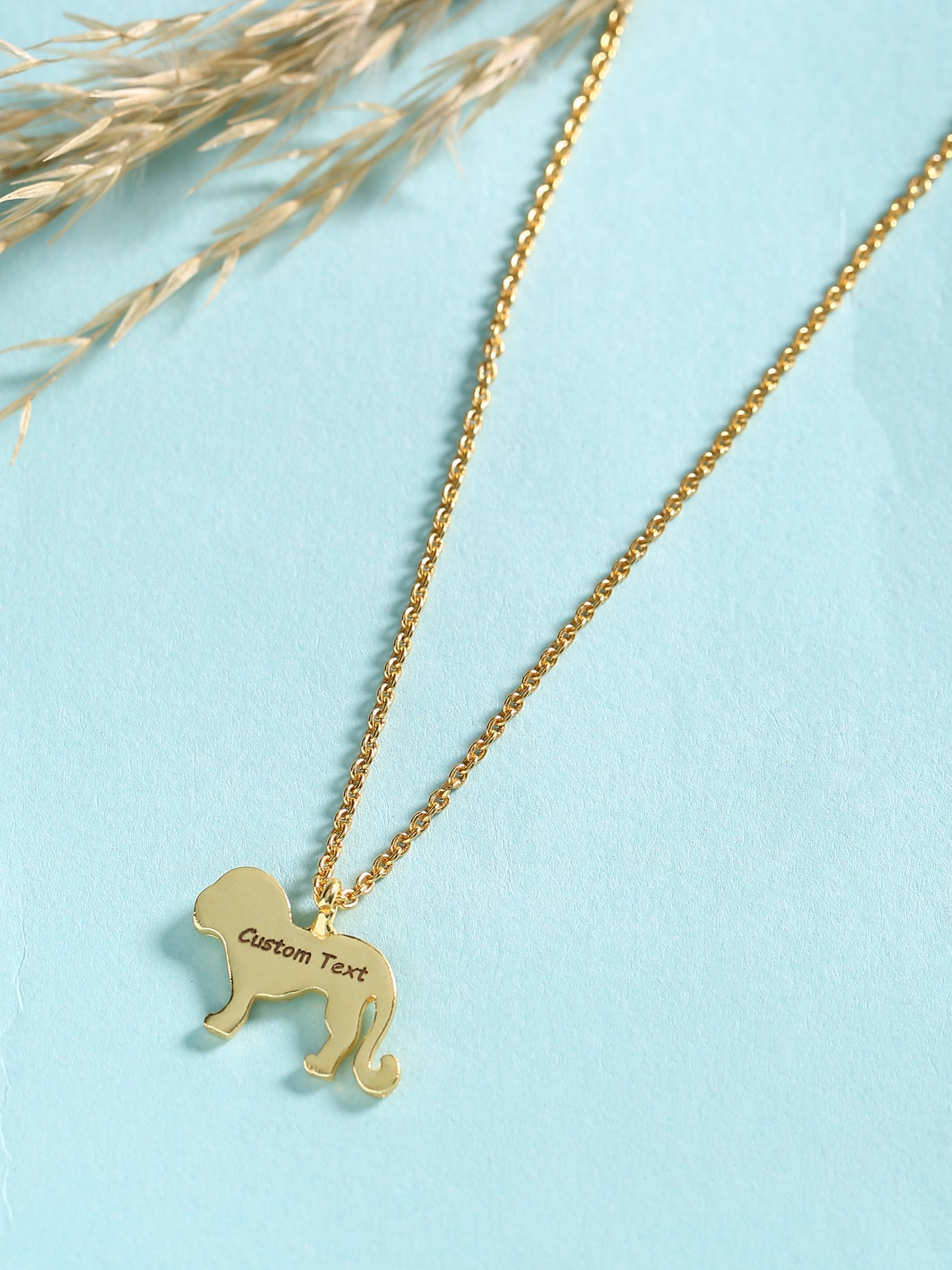 Custom Engraved Animal Charm Necklace