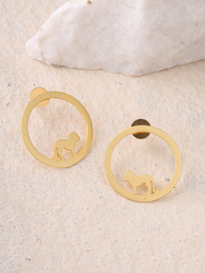 Belle Lion Hoop Earrings